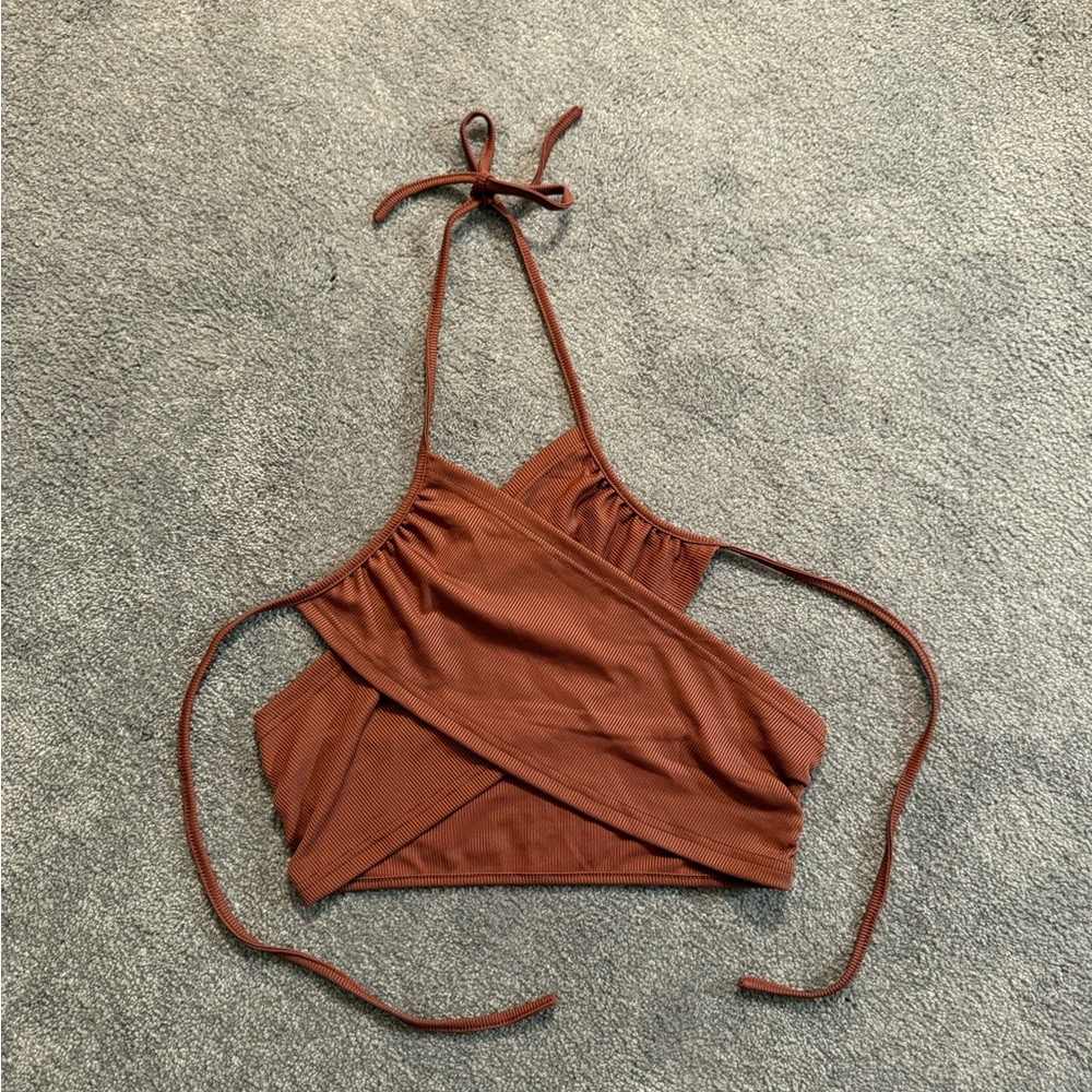 SHEIN Halter Wrap Top